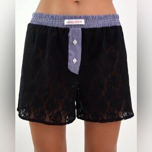 Hand Over Shorts Women’s Medium Ex Boyfriend Julio Lace Sheer Short